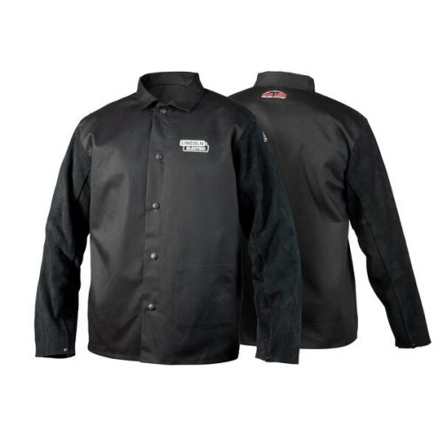 Split Leather Sleeve Jacket